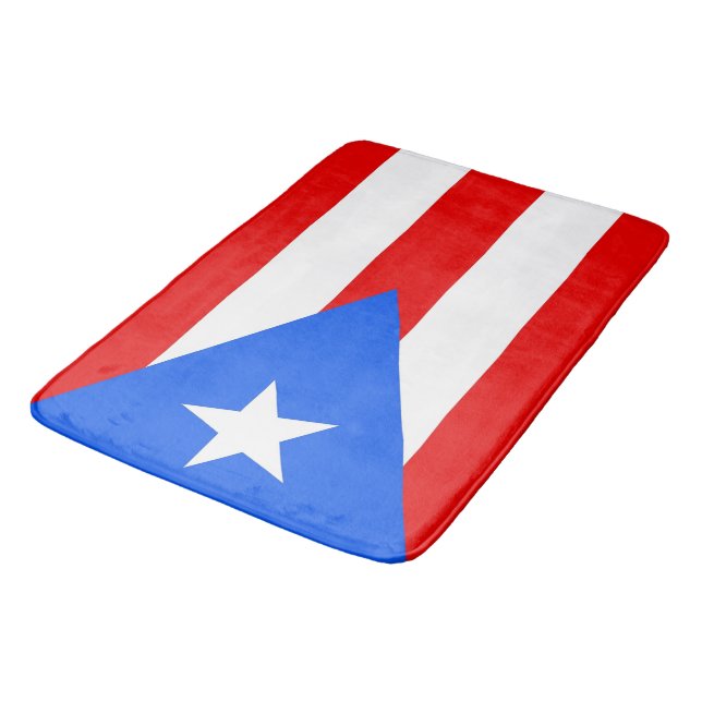 Große Badematte mit Flagge von Puerto Rico, USA (Schrägansicht)