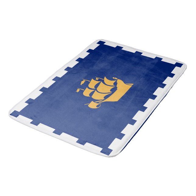 Große Badematte mit Flagge von Quebec City (Schrägansicht)