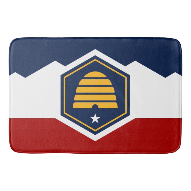 Große Badematte mit Flagge von Utah, USA (Vorderseite)