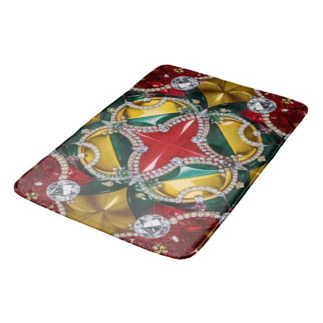 Große Badematte mit Los Angeles Farben (Schrägansicht)