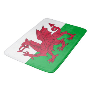 Große Badematte mit Wales-Flagge