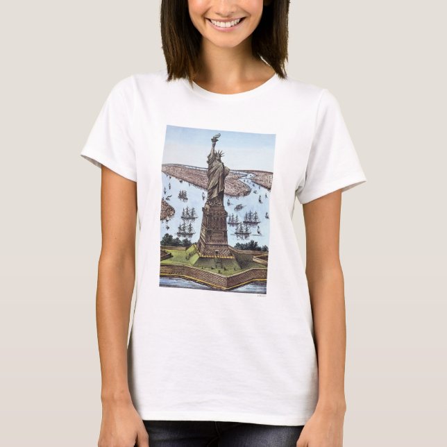 Große Bartholdi Statue T-Shirt (Vorderseite)