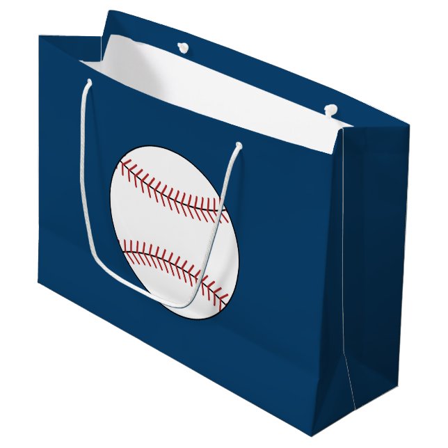 Große Baseball-Geschenktasche Geschenktüte (Vorderseite Schrägansicht)