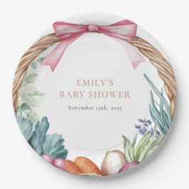 Grosse Bauern Markt Girl Baby Dusche Pappteller