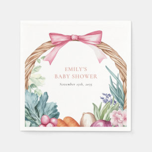 Grosse Bauern Markt Girl Baby Dusche Serviette