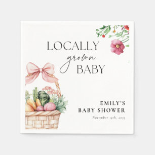 Grosse Bauern Markt Girl Baby Dusche Serviette