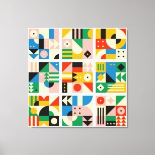 Große Bauhaus Art Canvas Print 15 - Größe anpassba Leinwanddruck