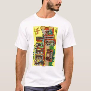 Große Bäume, Kalifornien - große Buchstabe-Szenen T-Shirt