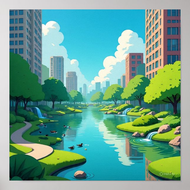 Große Bäume Urban Retreat Poster (Vorne)