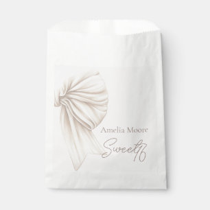 Große Beige Bow Boho Sweet 16 Geschenktütchen