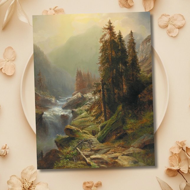 Große Berglandschaft - Albert Zimmermann Postkarte (Von Creator hochgeladen)