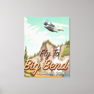 Große Biegung Nationalpark Vintage Reiseplakat Leinwanddruck