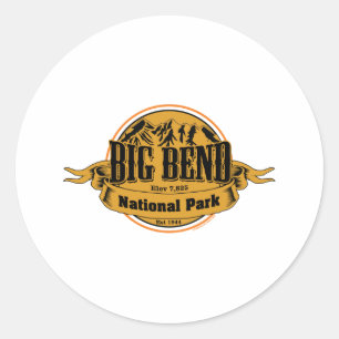 Große Biegungs-Nationalpark, Texas Runder Aufkleber