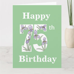 Große Big 75. Geburtstagskarte Karte