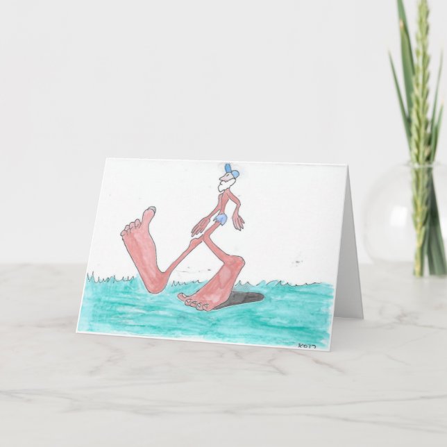 "Große" Bigfoot-Geburtstags-Karte Karte (Vorderseite)