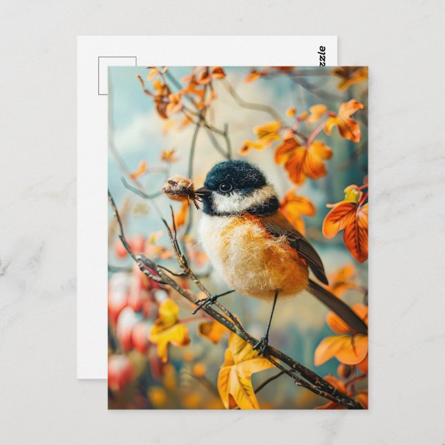 Große Bindung mit Raupen im Herbst Bush Postkarte (Vorne/Hinten)