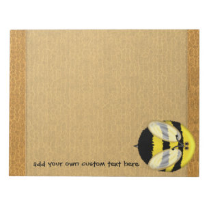 Große Blase Bee Großes benutzerdefiniertes Notepad Notizblock