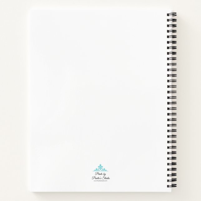 Große blaue Blume Notizbuch (Rückseite)