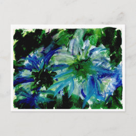 Große blaue Blumen Postkarte