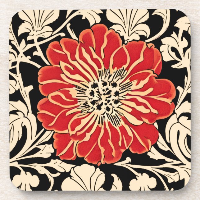 Große Blaue Kamelie Blossom Getränkeuntersetzer (Vorderseite)