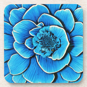 Große Blaue Kamelie Blossom Getränkeuntersetzer