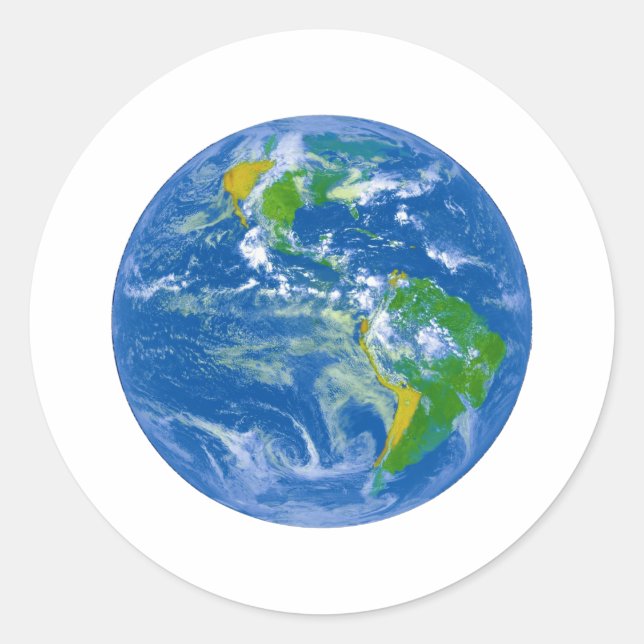 Große blaue Marmor der NASA Runder Aufkleber (Vorderseite)