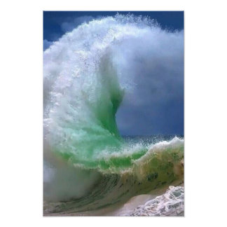 große blaue Meereswellen Fotodruck