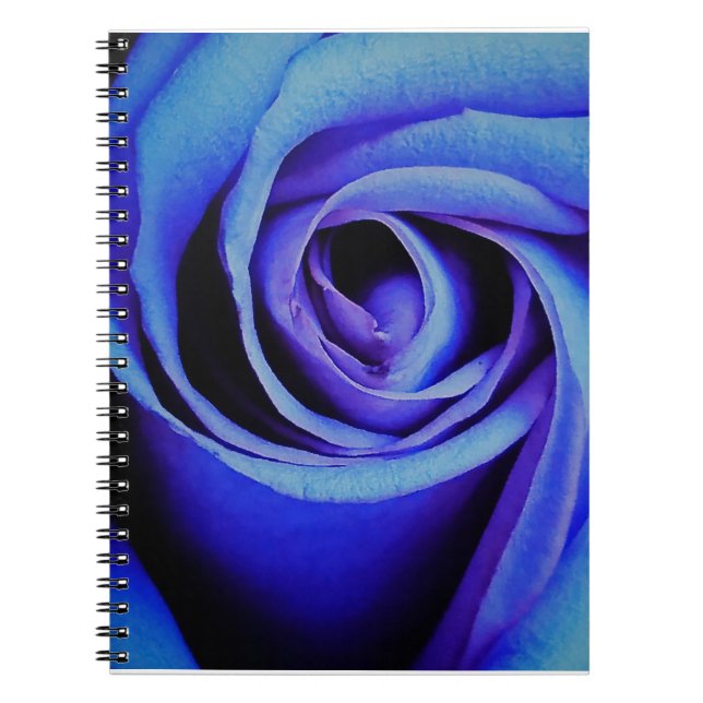 Große blaue Rose Notizblock (Vorderseite)