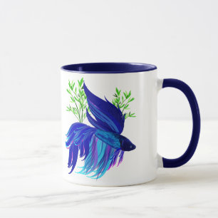 Große blaue siamesische kämpfende Fisch-Tassen Tasse