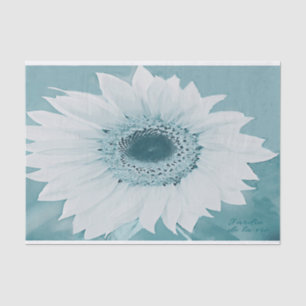 Große blaue Vintage-Gartensonnenblume floral Seidenpapier