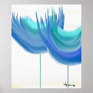 "GROSSE BLUE FLOWERS" POSTER