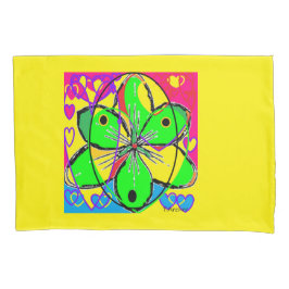 Große Blume signierte originales Kunstdesign sehr  Kissenbezug