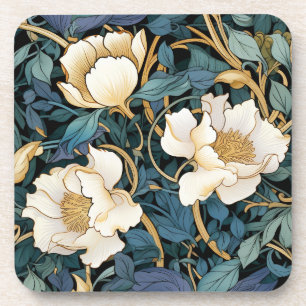 Große Blume William Morris Inspirierte Hard Plasti Getränkeuntersetzer