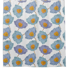 Große Blütenpastellblüten mit Blumenmuster Duschvorhang