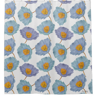 Große Blütenpastellblüten mit Blumenmuster Duschvorhang