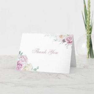 Große Botanische Hochzeit mit Blütenblüte Dankeskarte