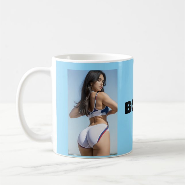 GROSSE BOTTOMED MÄDCHEN "BOTTOMS UP!" KAFFEE-TASSE KAFFEETASSE (Links)