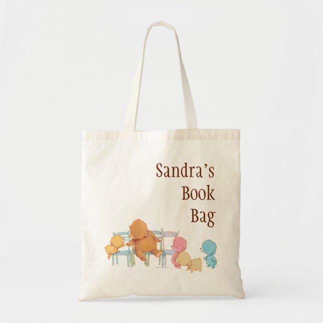 Große Braunbär-u. des Freund-Anteil-vier Stühle Tragetasche (Vorne)