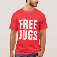 Große Briefe an Shirt für Männer| Freie Hugs