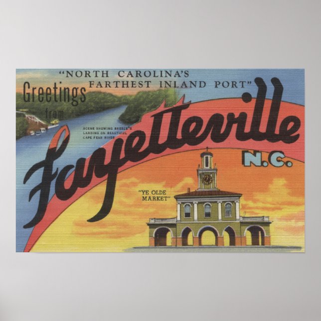 Große Briefszenen - Fayetteville, NC Poster (Vorne)