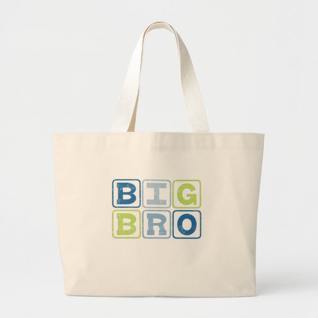 GROSSE BRO - Bruder-Block-Beschriftung Jumbo Stoffbeutel (Vorne)