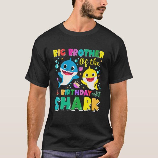 Große Brüder der Birthday Sharks Bro Matching F T-Shirt (Vorderseite)