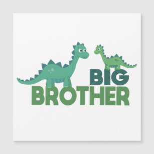 Große Bruder Dinosaurier Cartoon Jungs Magnetkarte