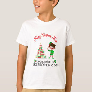 Große Bruder zu Weihnachtsschwangerschaft Ankünd T-Shirt