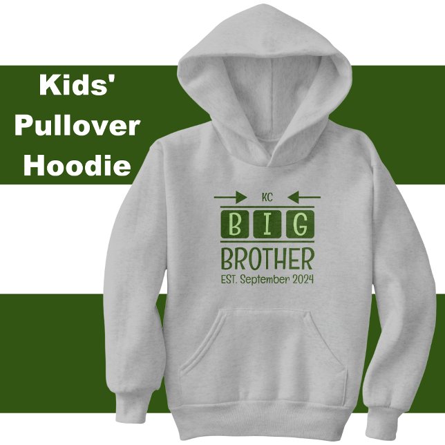 Große Bruderinitiativen est. Monat Jahr grün Hoodie (Von Creator hochgeladen)