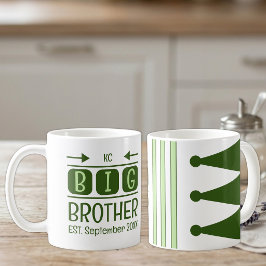 Große Bruderinitiativen est. Monat Jahr grün Kaffeetasse