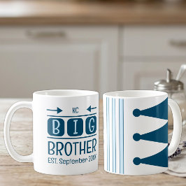 Große Bruderinitiativen est. Monatsblauer Kaffeetasse
