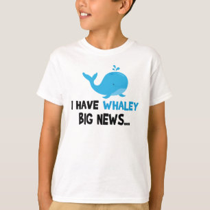 Große Bruderwale lustige Schwangerschaftsankündi T-Shirt