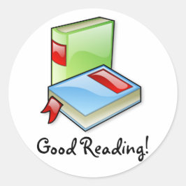 Große Bücher Runder Aufkleber