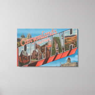 Große Buchstabe-Szenen - Canyonlands Nationalpark Leinwanddruck